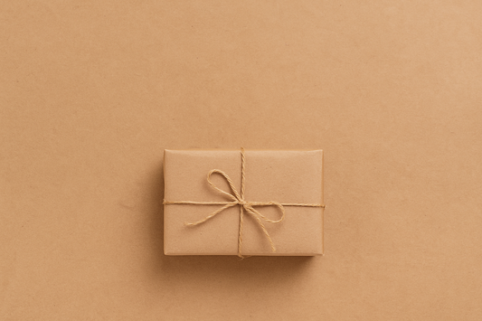 Kraft paper box on kraft paper