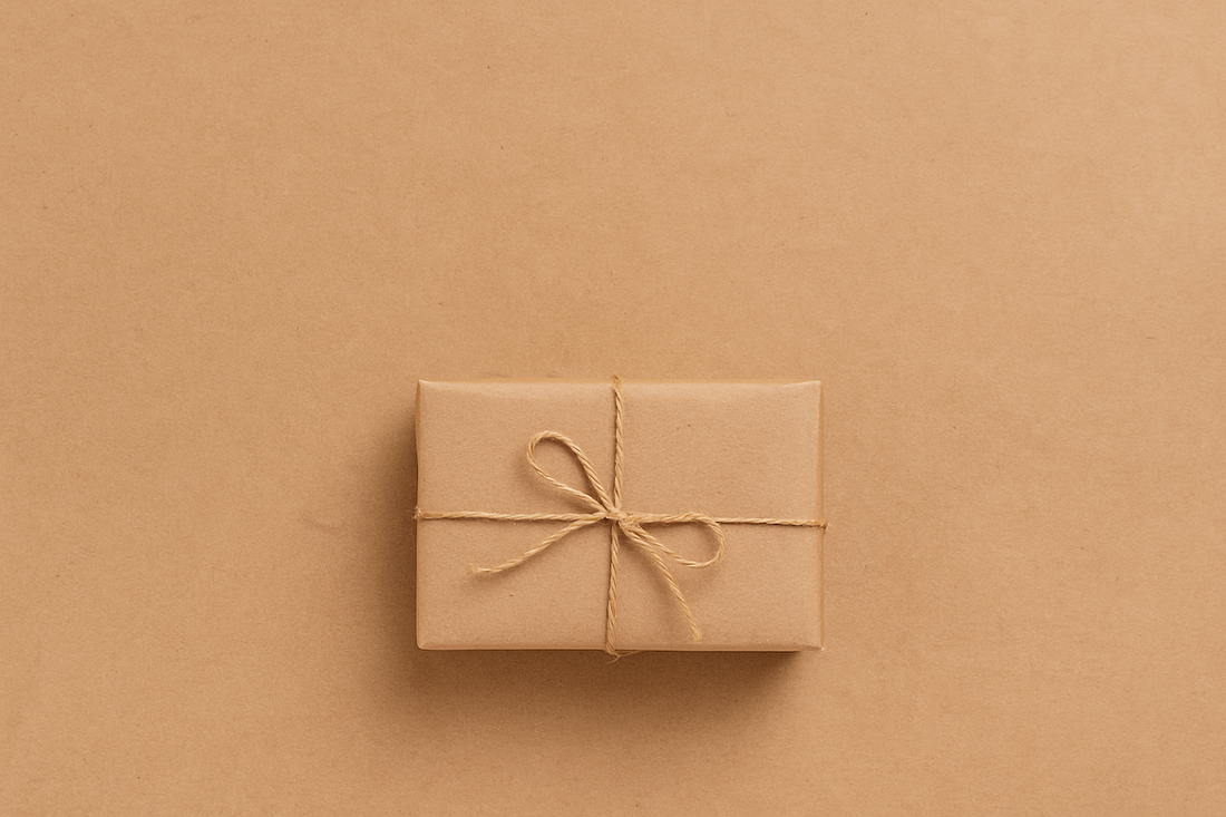 Kraft paper box on kraft paper